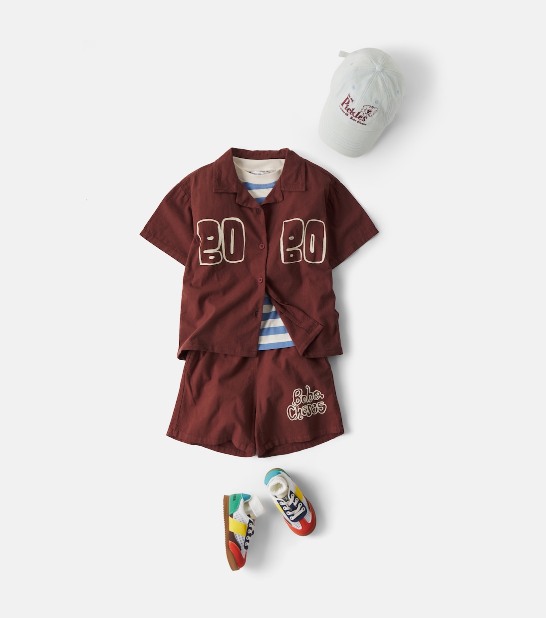 Chemise de bowling en coton à logo | Bobo Choses