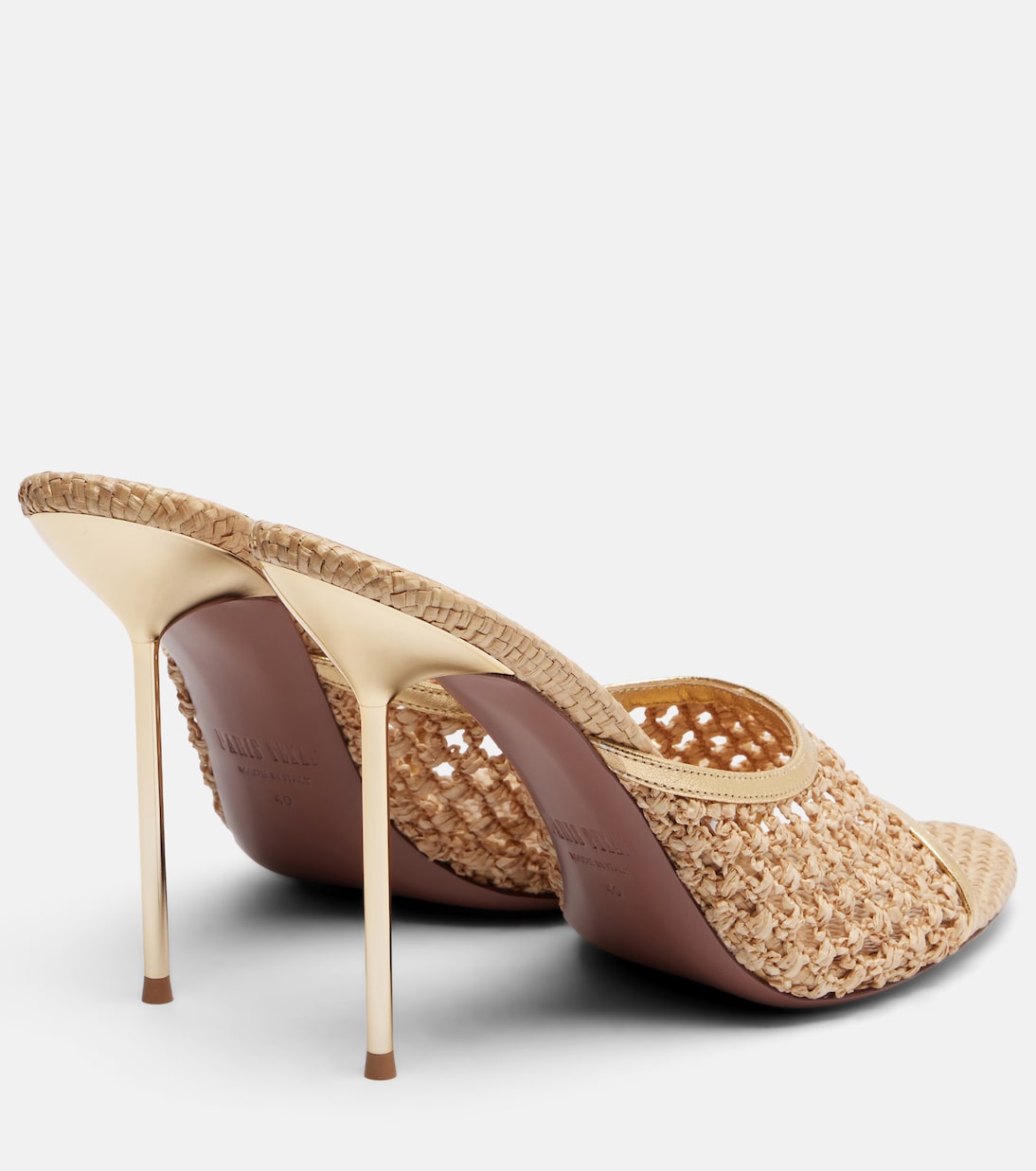 Lidia leather-trimmed mules | Paris Texas