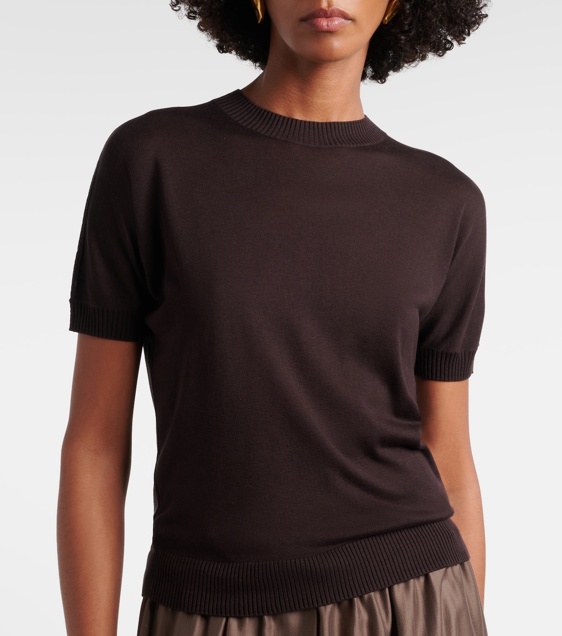 Knitted silk top | Joseph