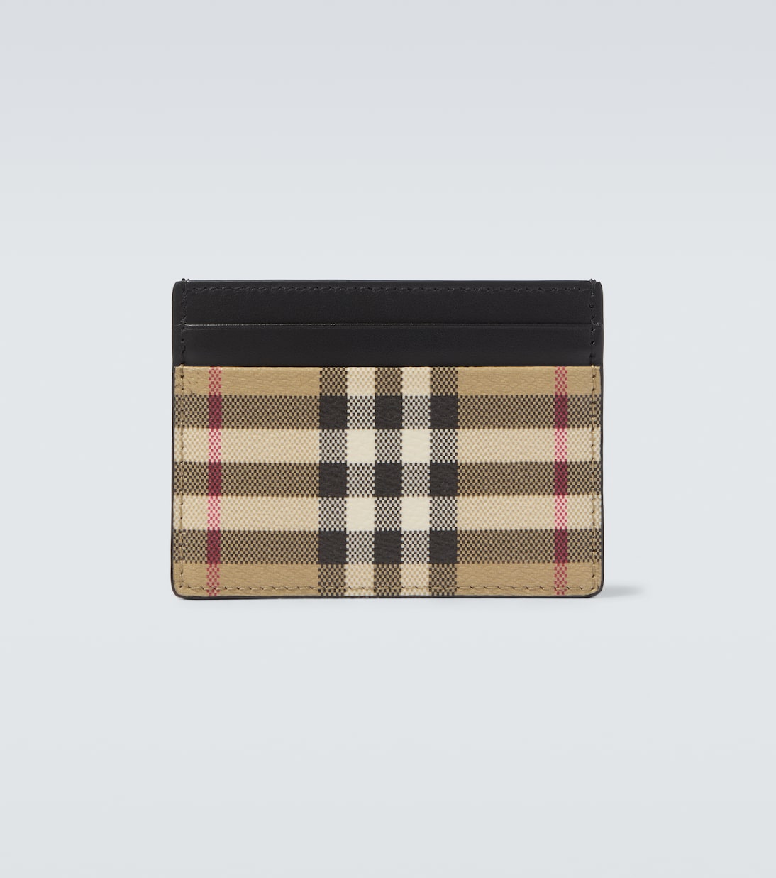 Kartenetui Burberry Check mit Leder | Burberry