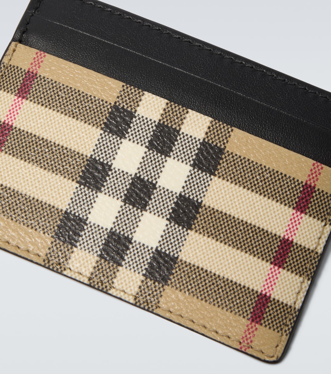 Kartenetui Burberry Check mit Leder | Burberry