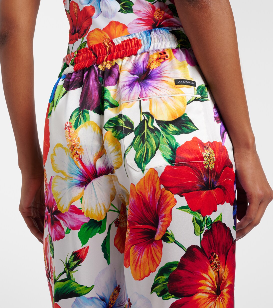 Floral silk-blend satin palazzo pants | Dolce&Gabbana