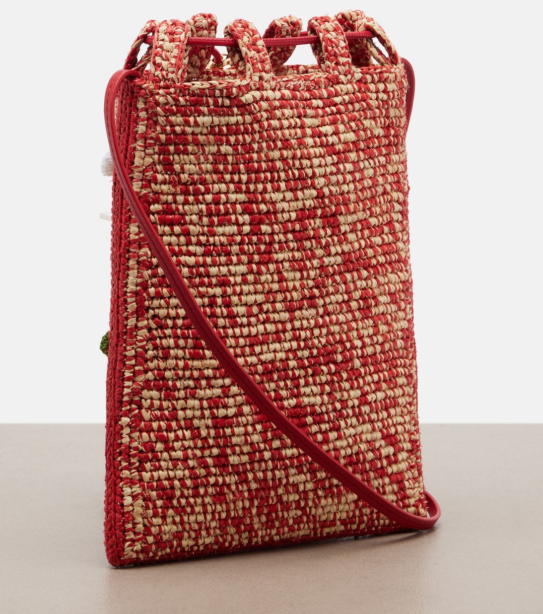 Paula's Ibiza raffia pouch with strap | Loewe