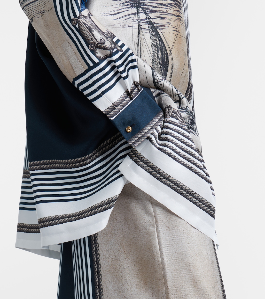 Oversized printed silk twill shirt | Max Mara