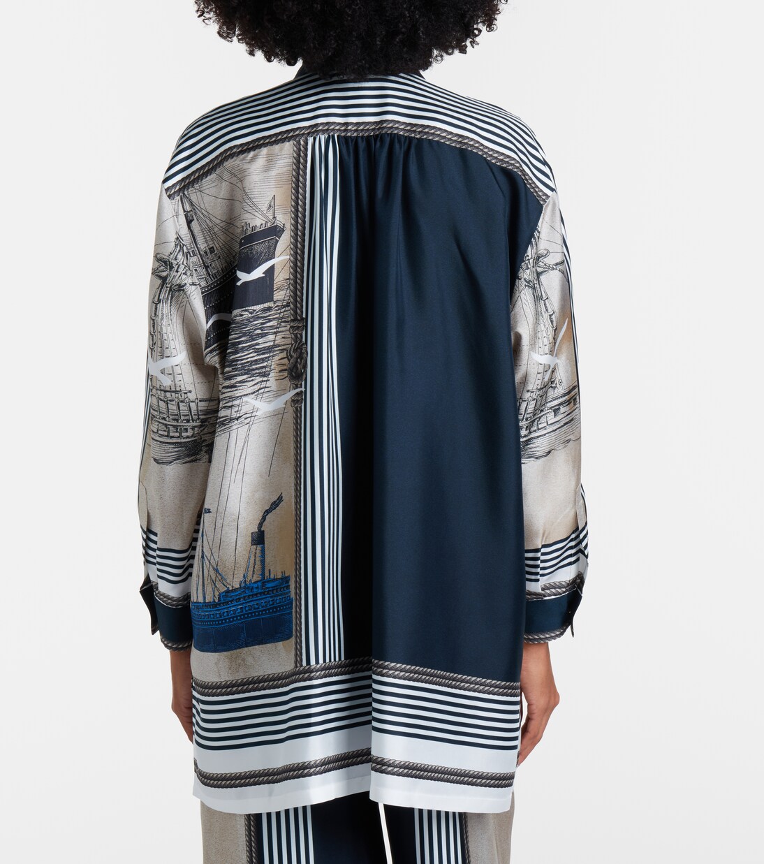 Oversized printed silk twill shirt | Max Mara