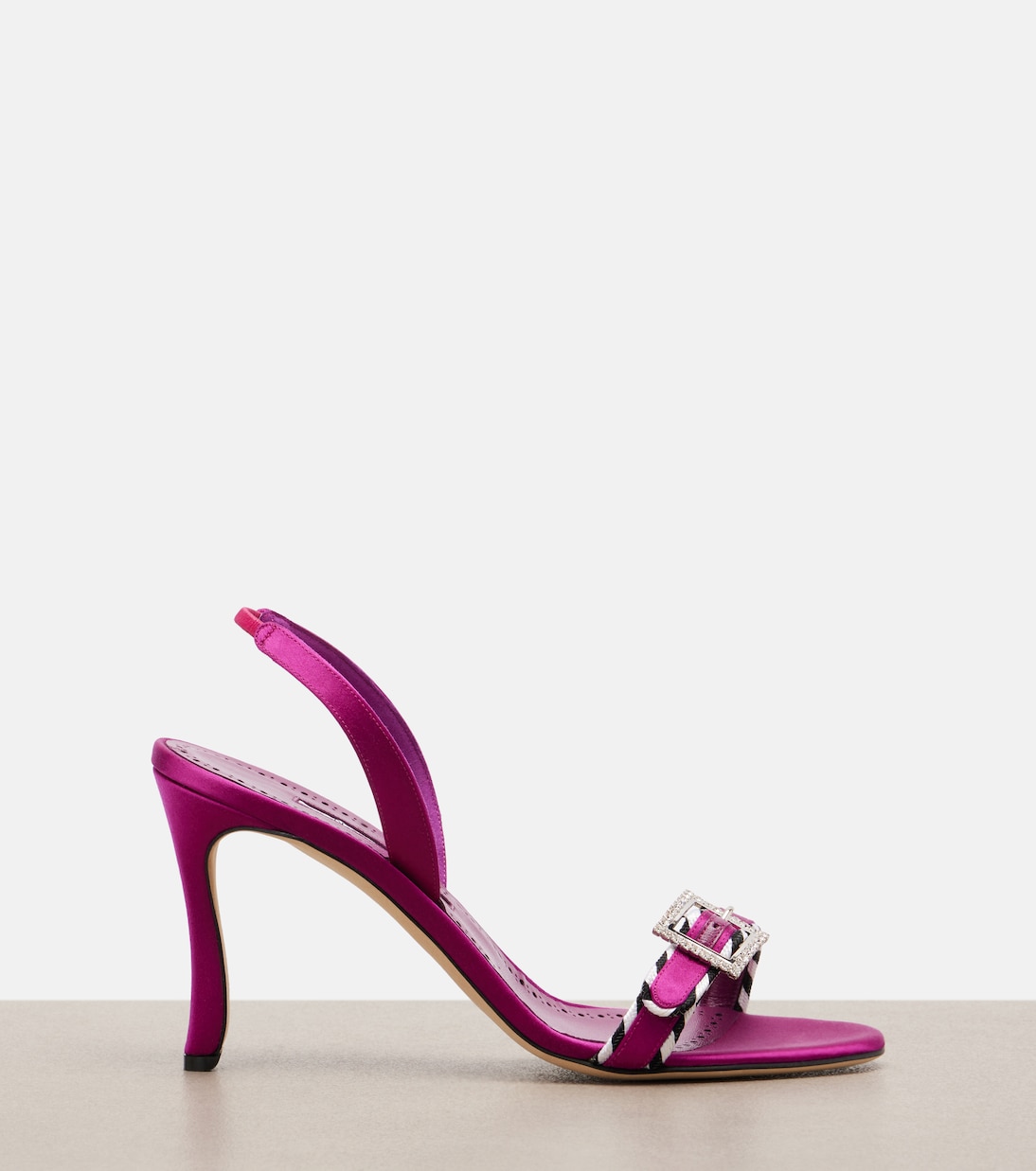Sumbasan embellished satin sandals | Manolo Blahnik