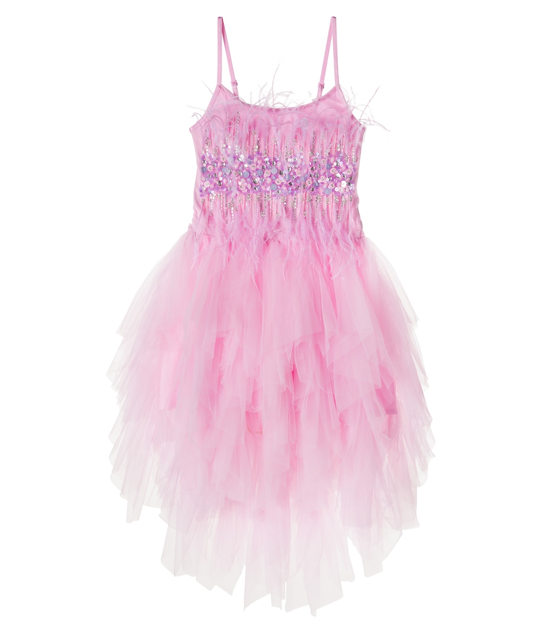 Vestido Glitz de tul con plumas y lentejuelas | Tutu Du Monde