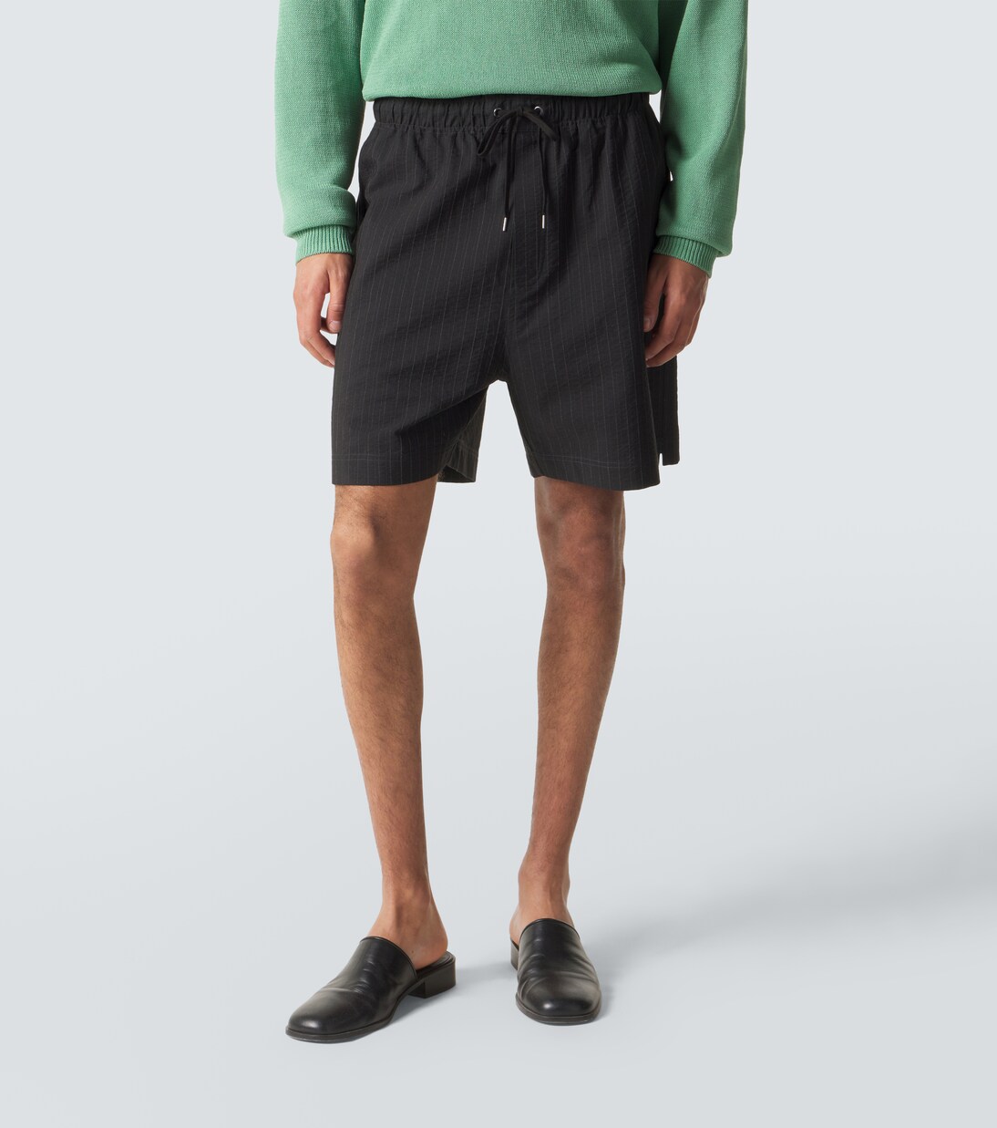 Starboard striped cotton and wool shorts | Studio Nicholson