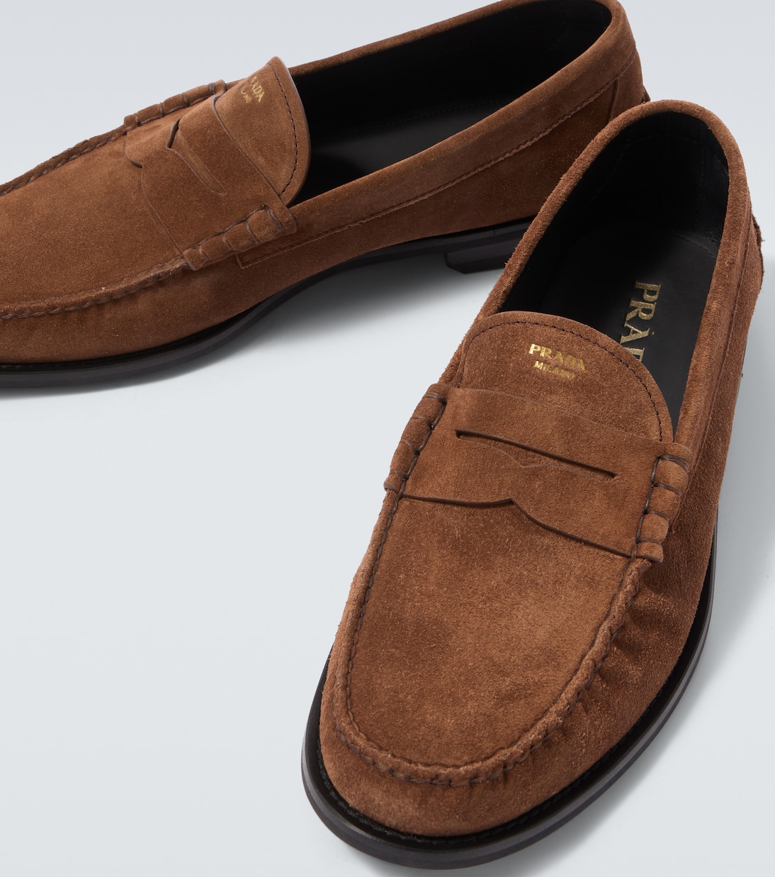 Suede penny loafers | Prada