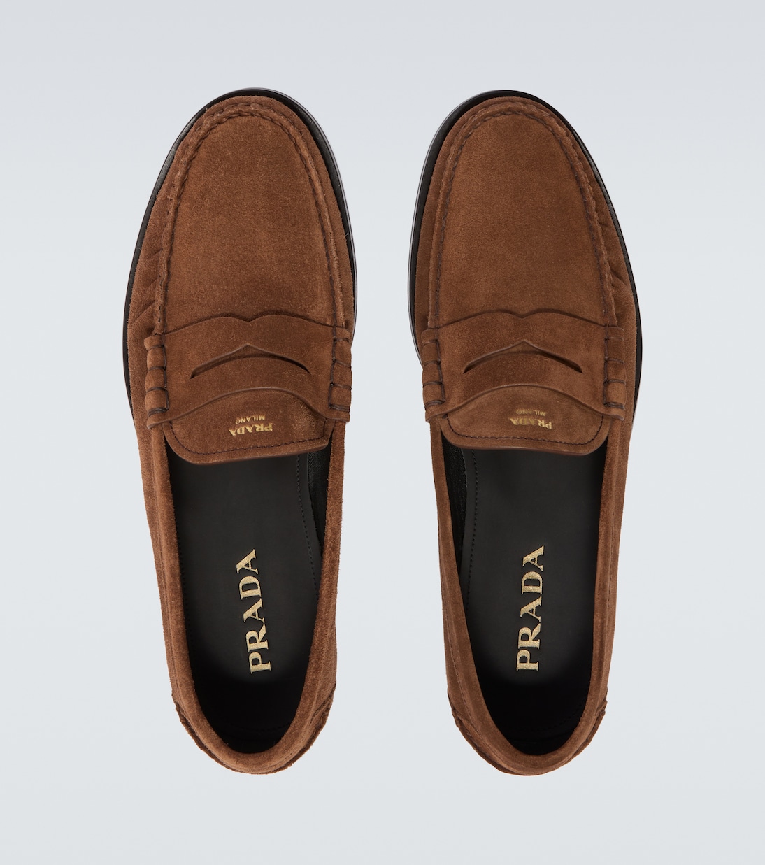 Suede penny loafers | Prada