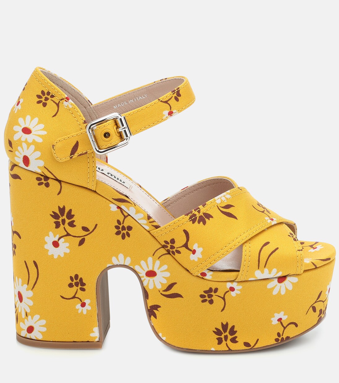 Plateausandalen aus Baumwolle | Miu Miu