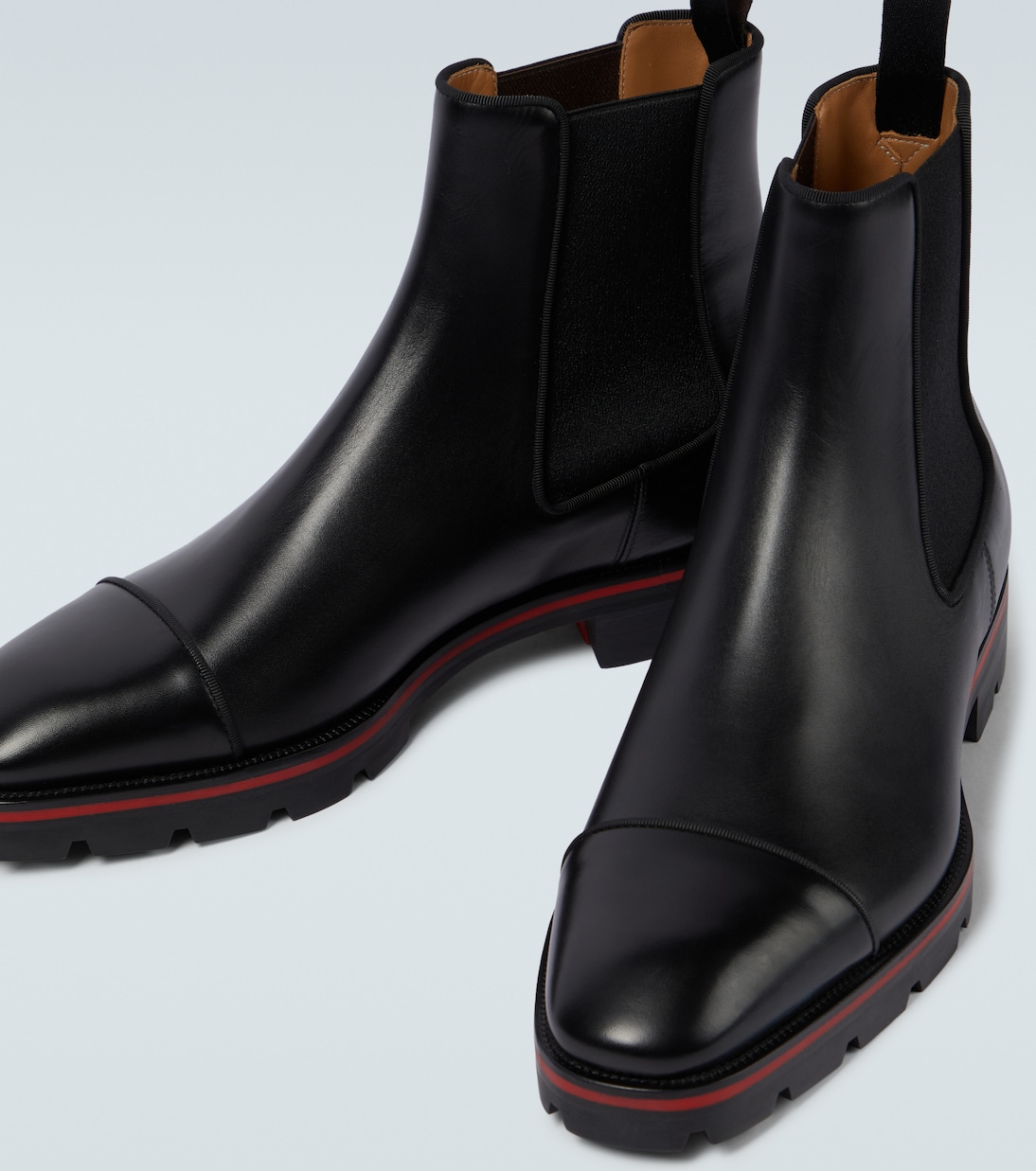 Melon leather Chelsea boots | Christian Louboutin