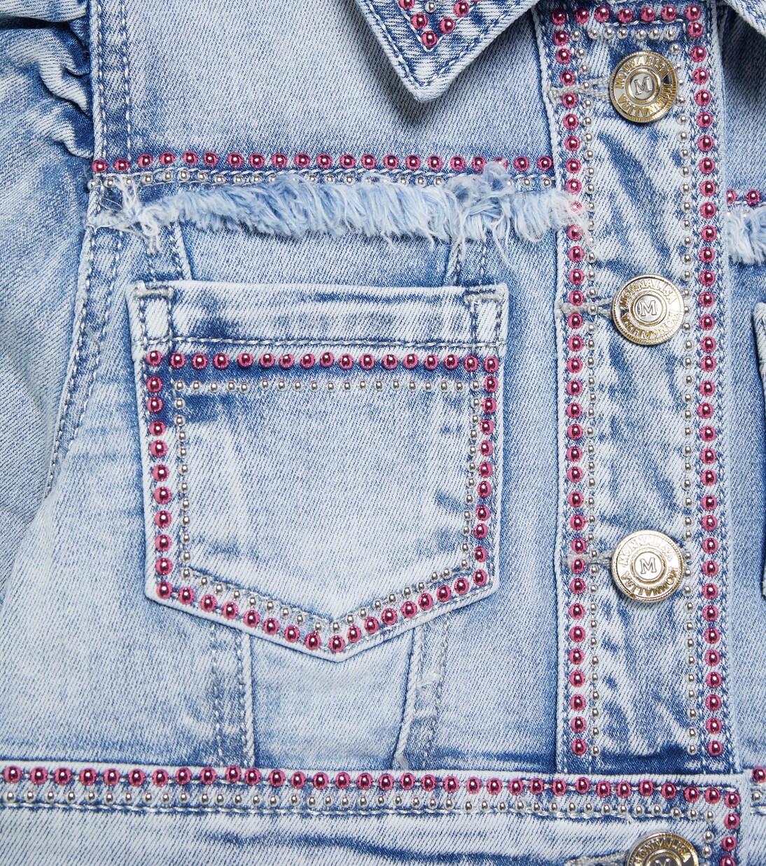 Embellished denim jacket | Monnalisa