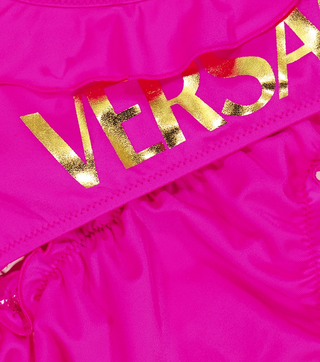 Logo ruffle-trimmed bikini | Versace Kids