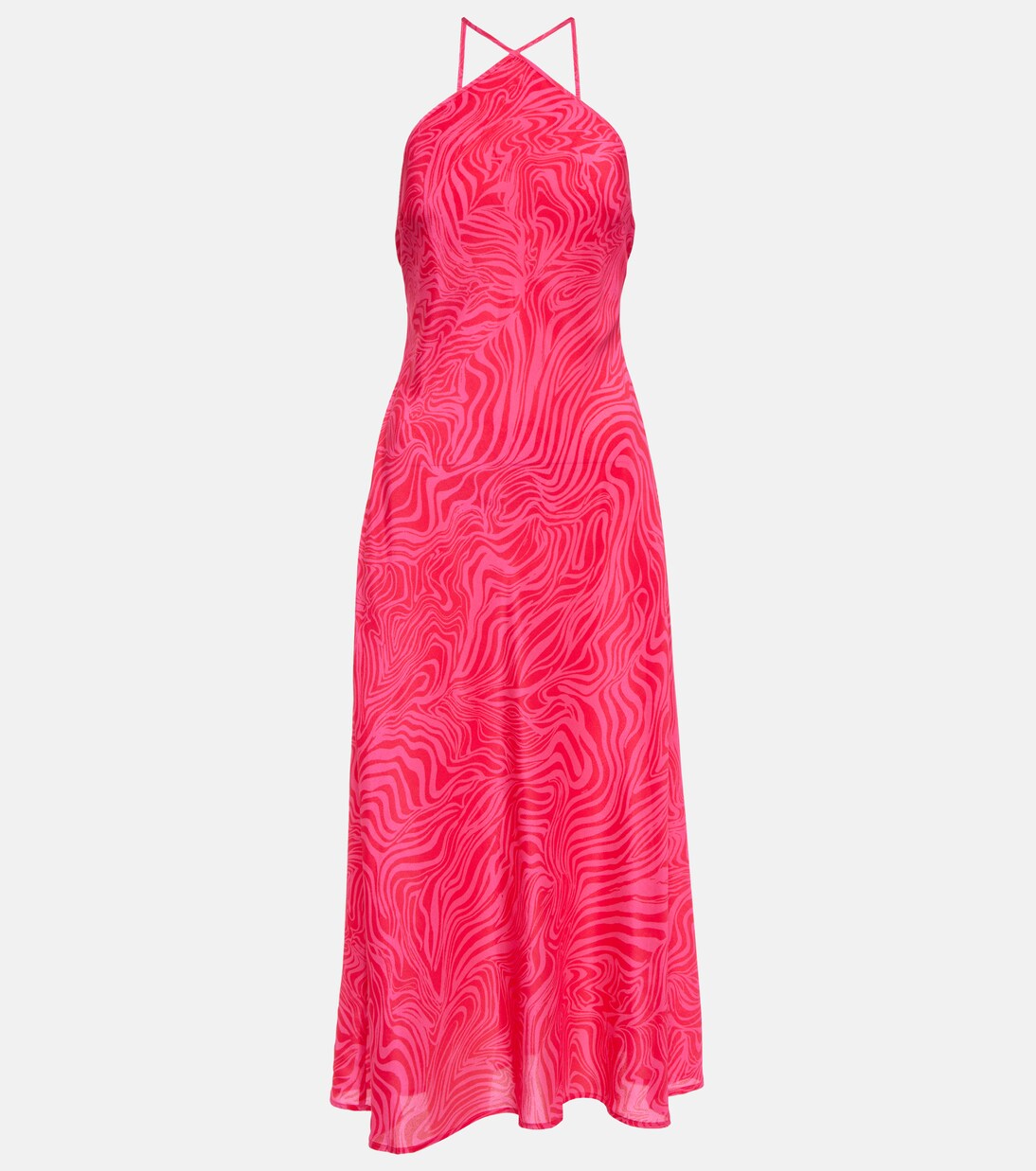 Opal silk halterneck midi dress | Rixo