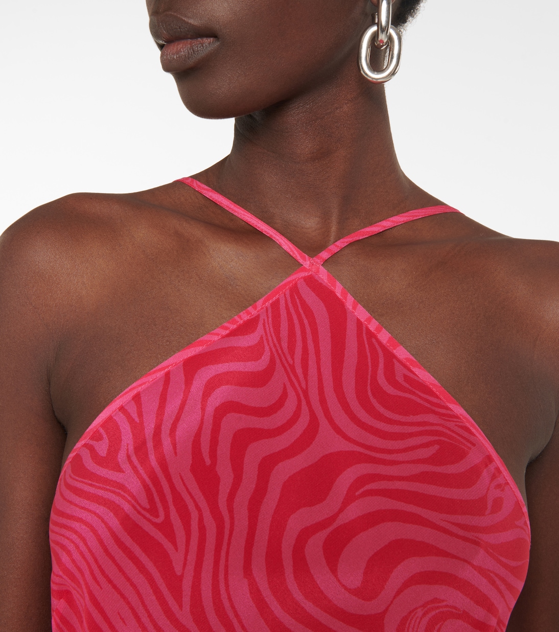 Opal silk halterneck midi dress | Rixo