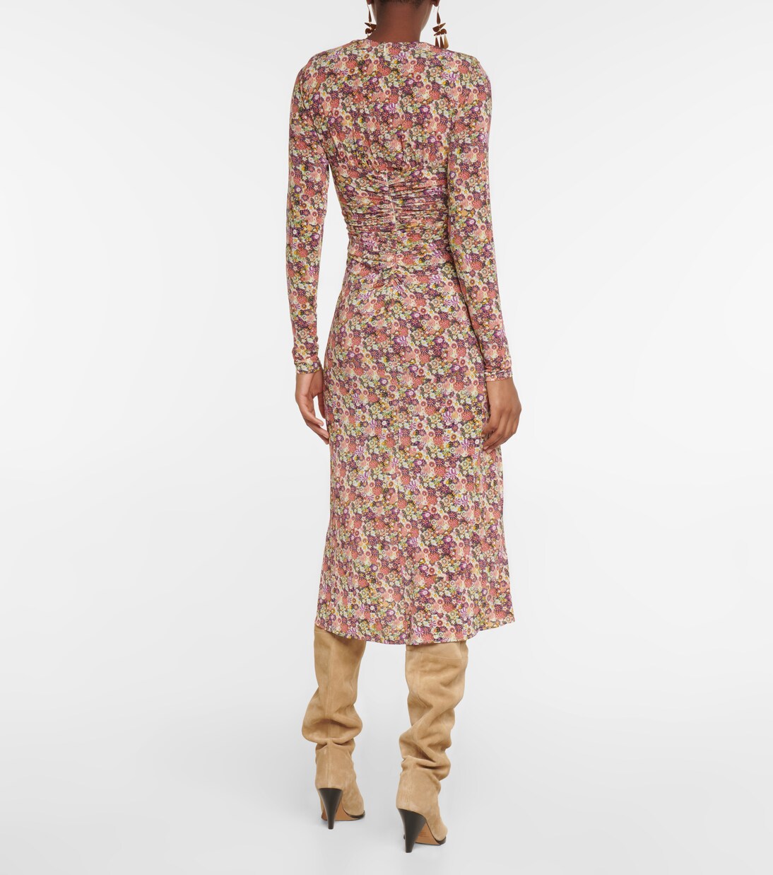 Robe midi Jinelima à fleurs | Isabel Marant