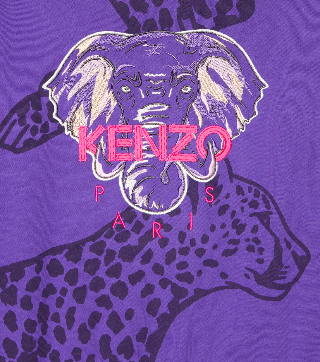 Sweat-shirt à capuche brodé en coton | Kenzo Kids