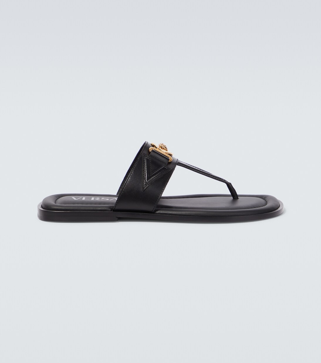 Medusa leather thong sandals | Versace