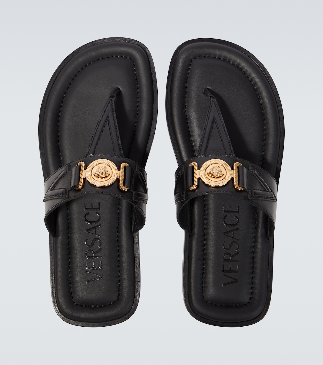 Medusa leather thong sandals | Versace