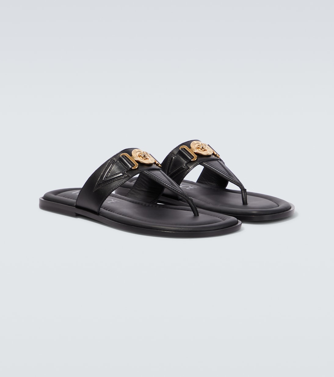 Medusa leather thong sandals | Versace