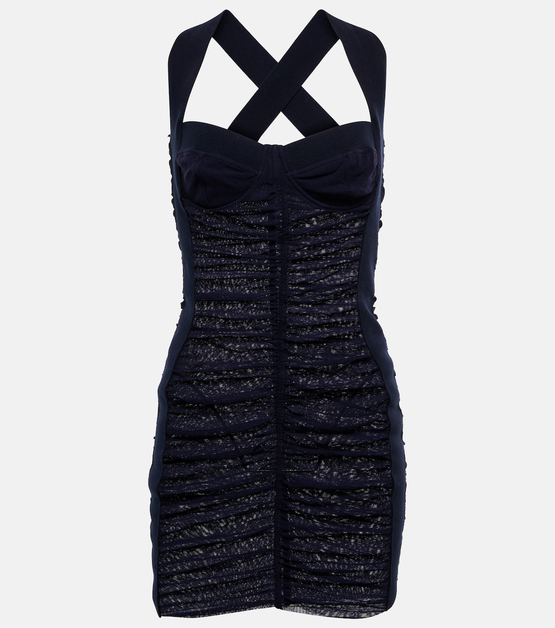 Ruched mesh bustier minidress | Jean Paul Gaultier