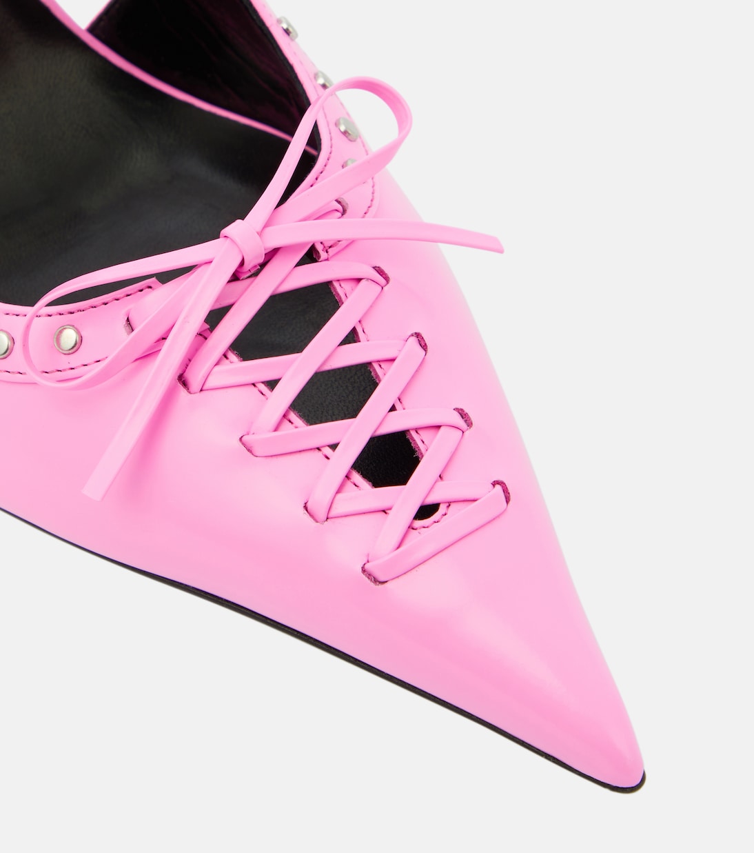 Slingback-Pumps aus Leder | Versace