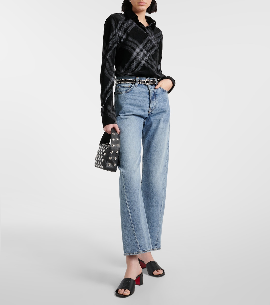 So CL 55 embossed leather mules | Christian Louboutin