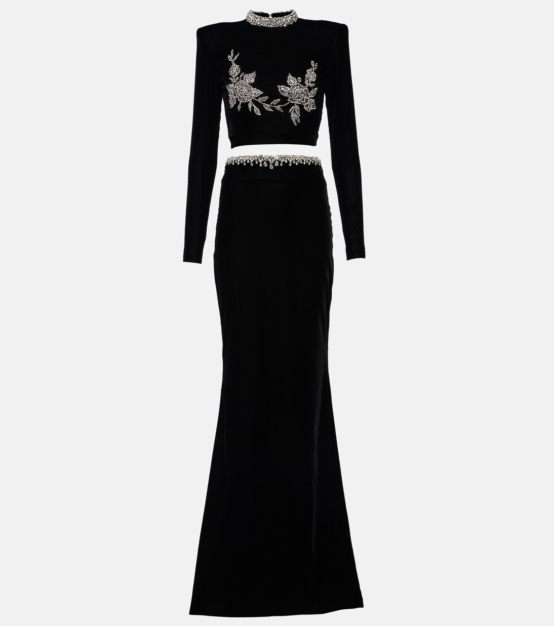 Verziertes Cropped-Top und Maxirock | Miss Sohee