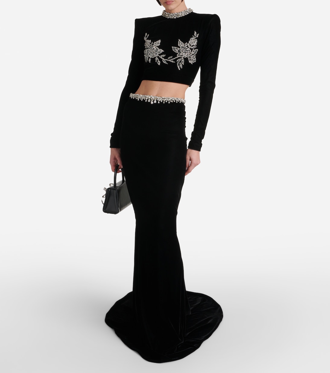 Verziertes Cropped-Top und Maxirock | Miss Sohee