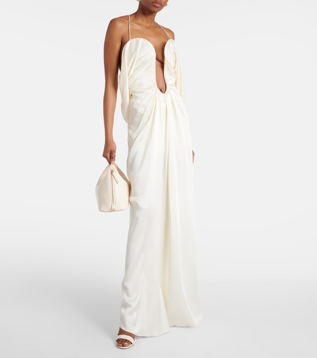 Loubigirl 85 silk crêpe satin sandals | Christian Louboutin