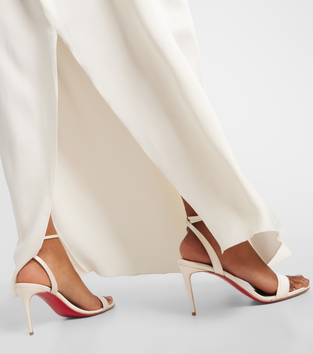 Loubigirl 85 silk crêpe satin sandals | Christian Louboutin