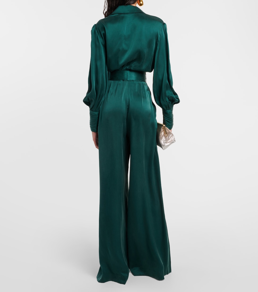 Weite Hose Tuck aus Seidensatin | Zimmermann