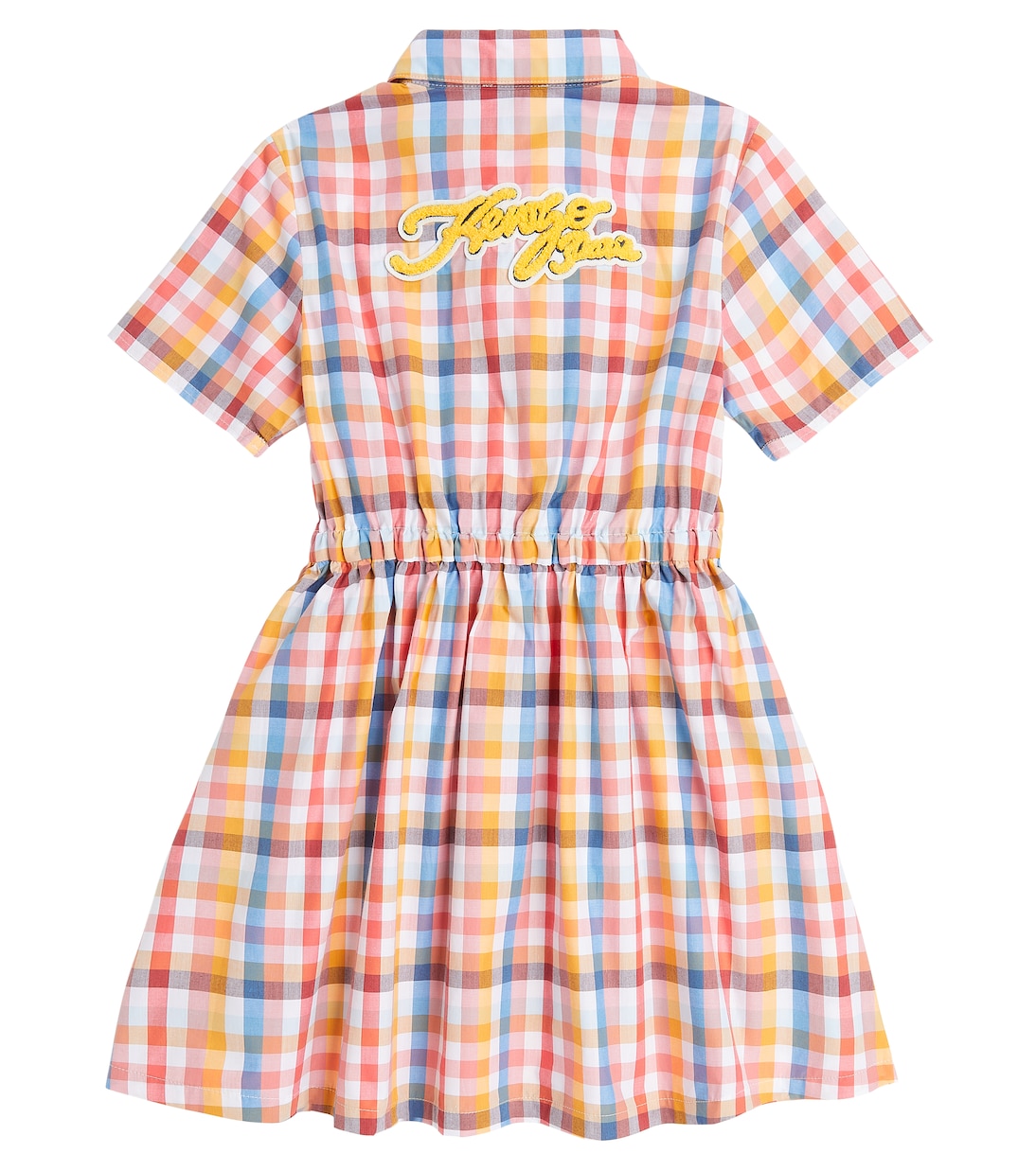 Campus checked cotton dress | Kenzo Kids