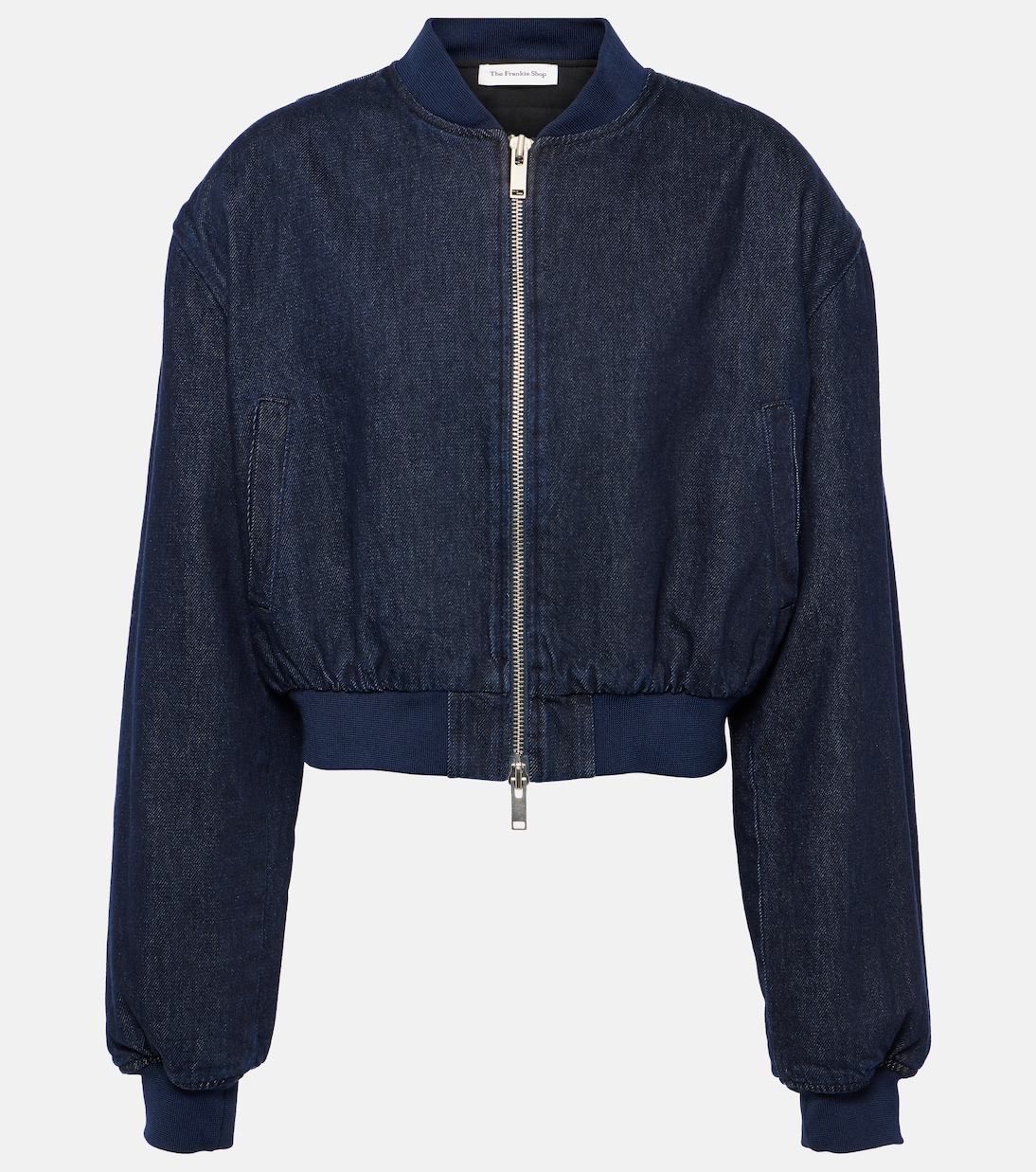 Veste bomber Micky raccourcie en jean | The Frankie Shop