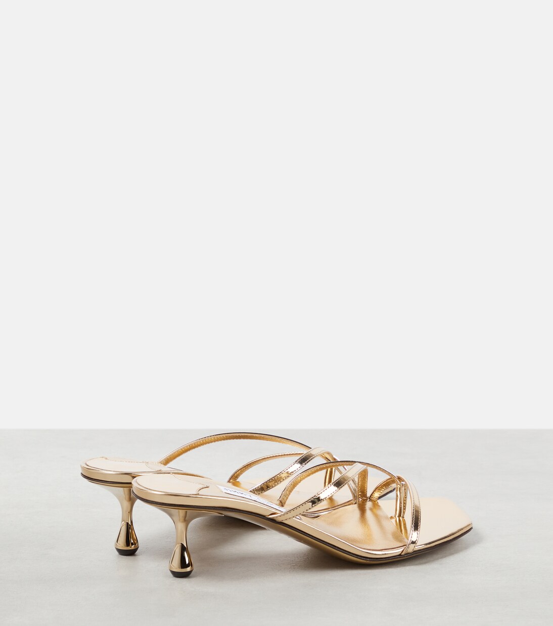 Etana 50 metallic leather mules | Jimmy Choo