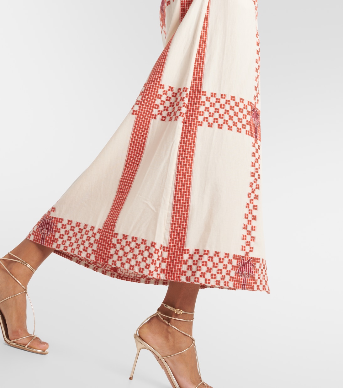 Vestido midi de algodón estampado | Johanna Ortiz