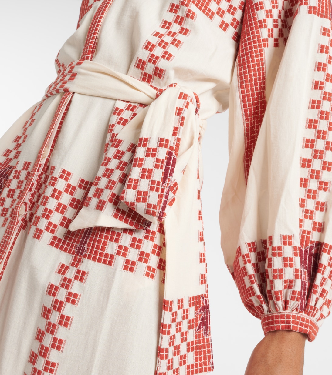 Vestido midi de algodón estampado | Johanna Ortiz