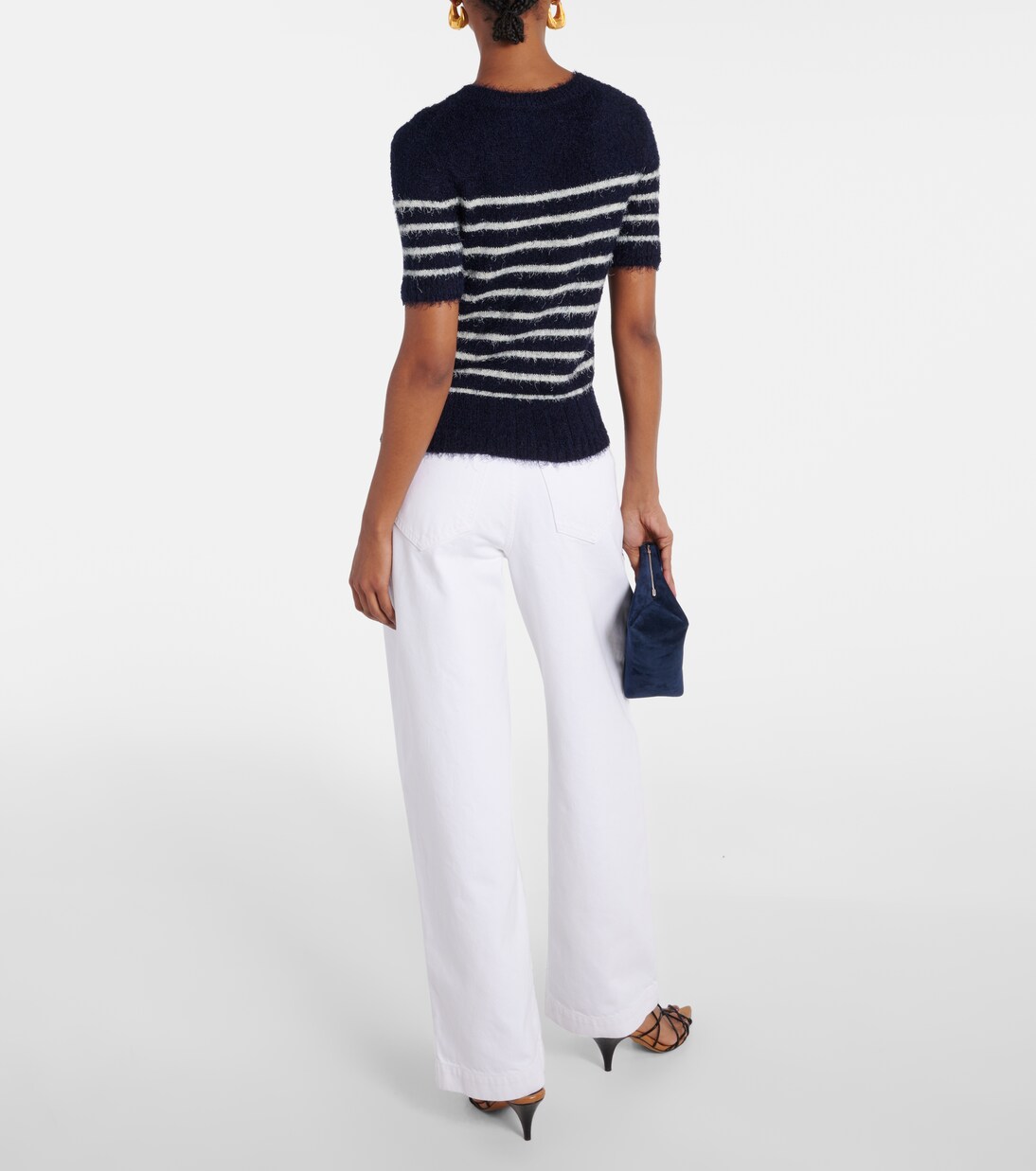 Pull Luphia rayé en soie et cachemire | Khaite