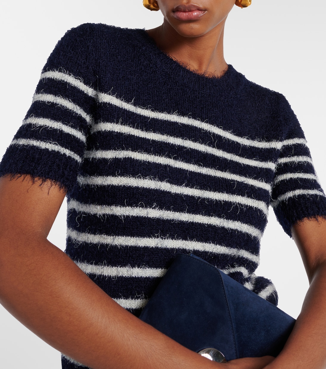 Pull Luphia rayé en soie et cachemire | Khaite