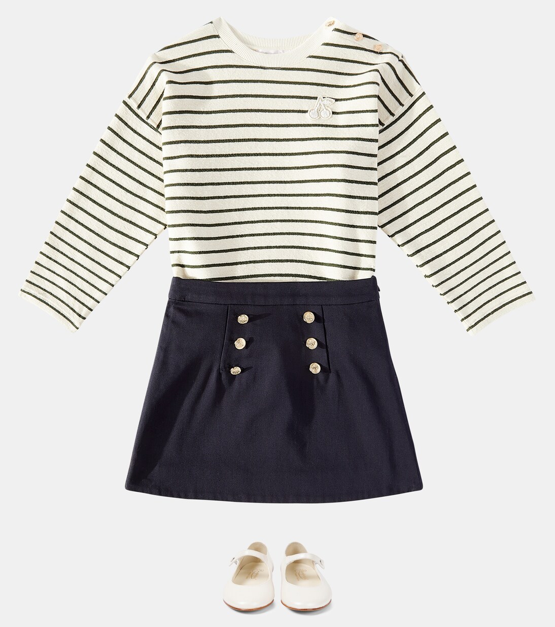 Gaya striped cotton-blend sweatshirt | Bonpoint