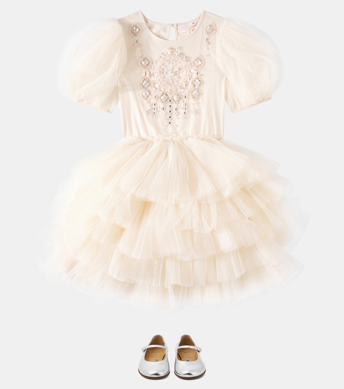 Trinket cotton jersey and tulle dress | Tutu Du Monde
