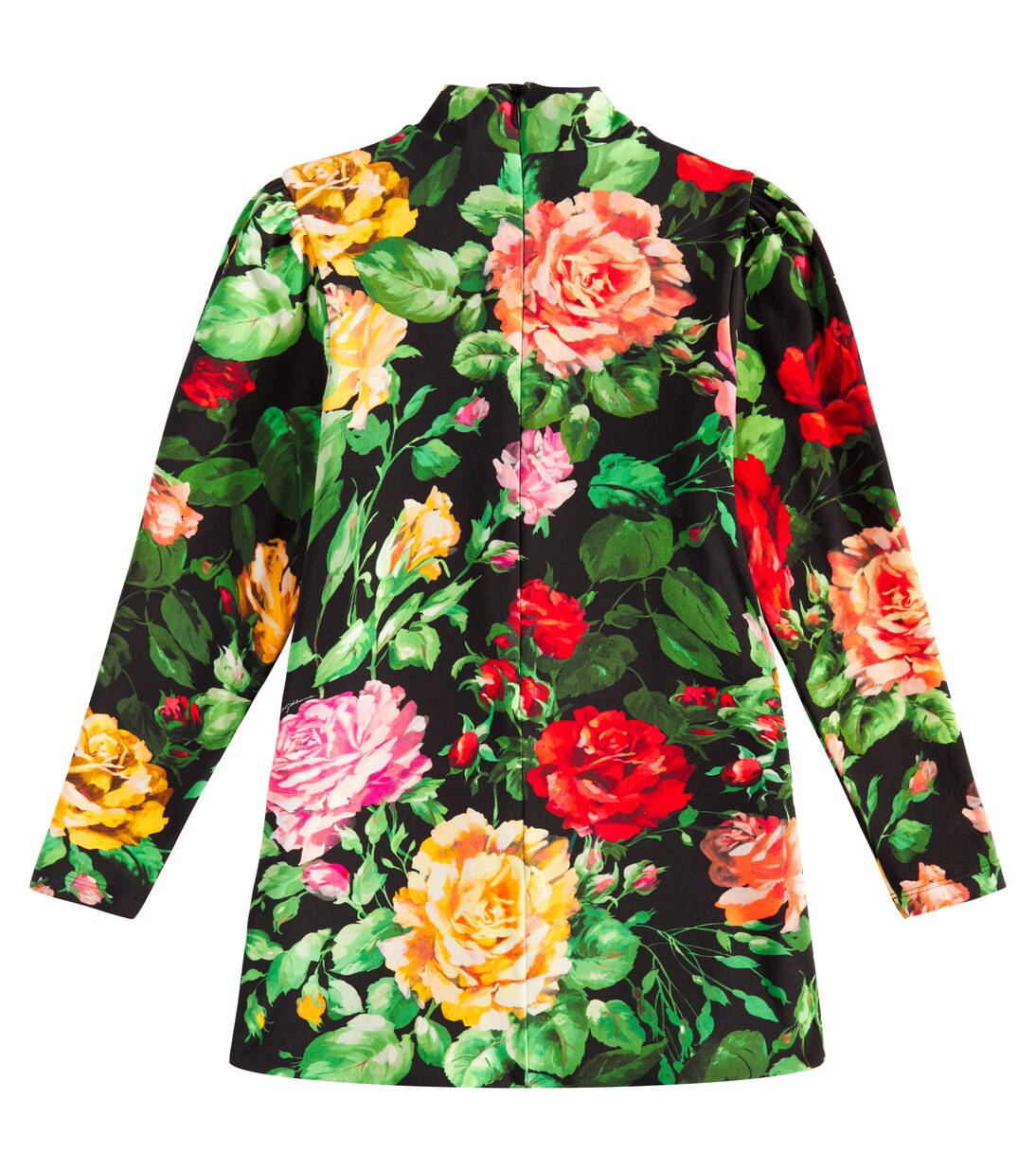 Robe en coton mélangé à fleurs | Dolce&Gabbana Kids