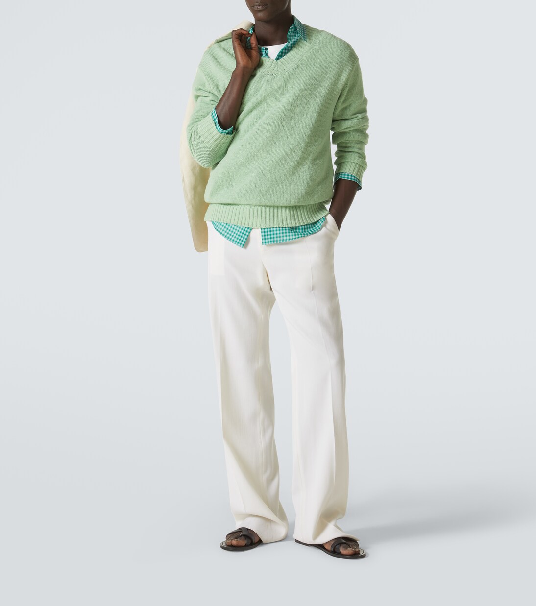 Gingham cotton shirt | Auralee