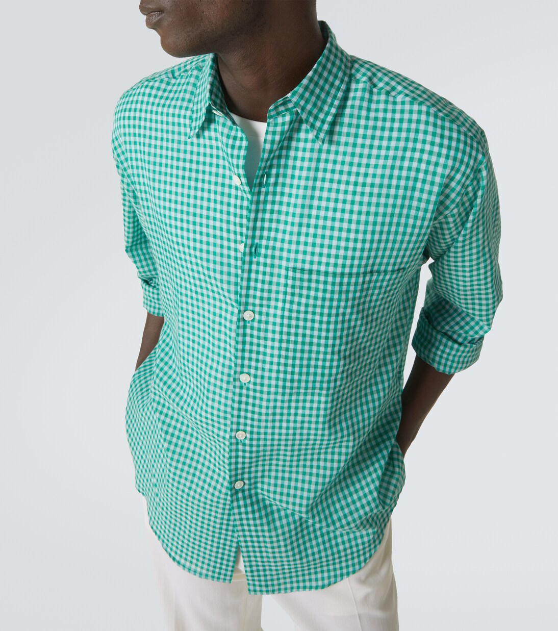 Gingham cotton shirt | Auralee