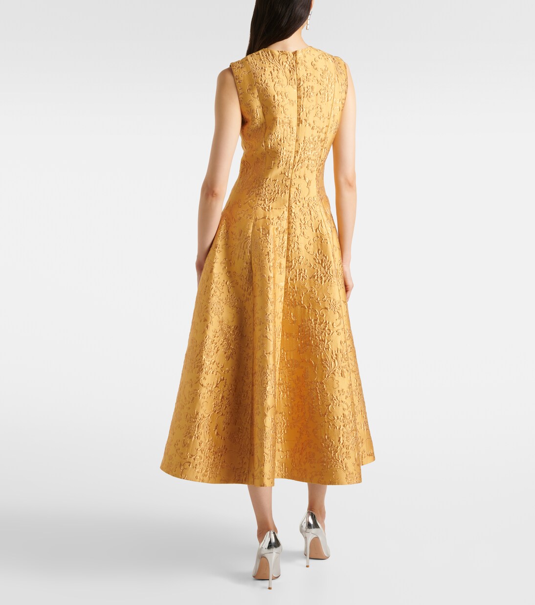 Robe midi Mara en jacquard à fleurs | Emilia Wickstead