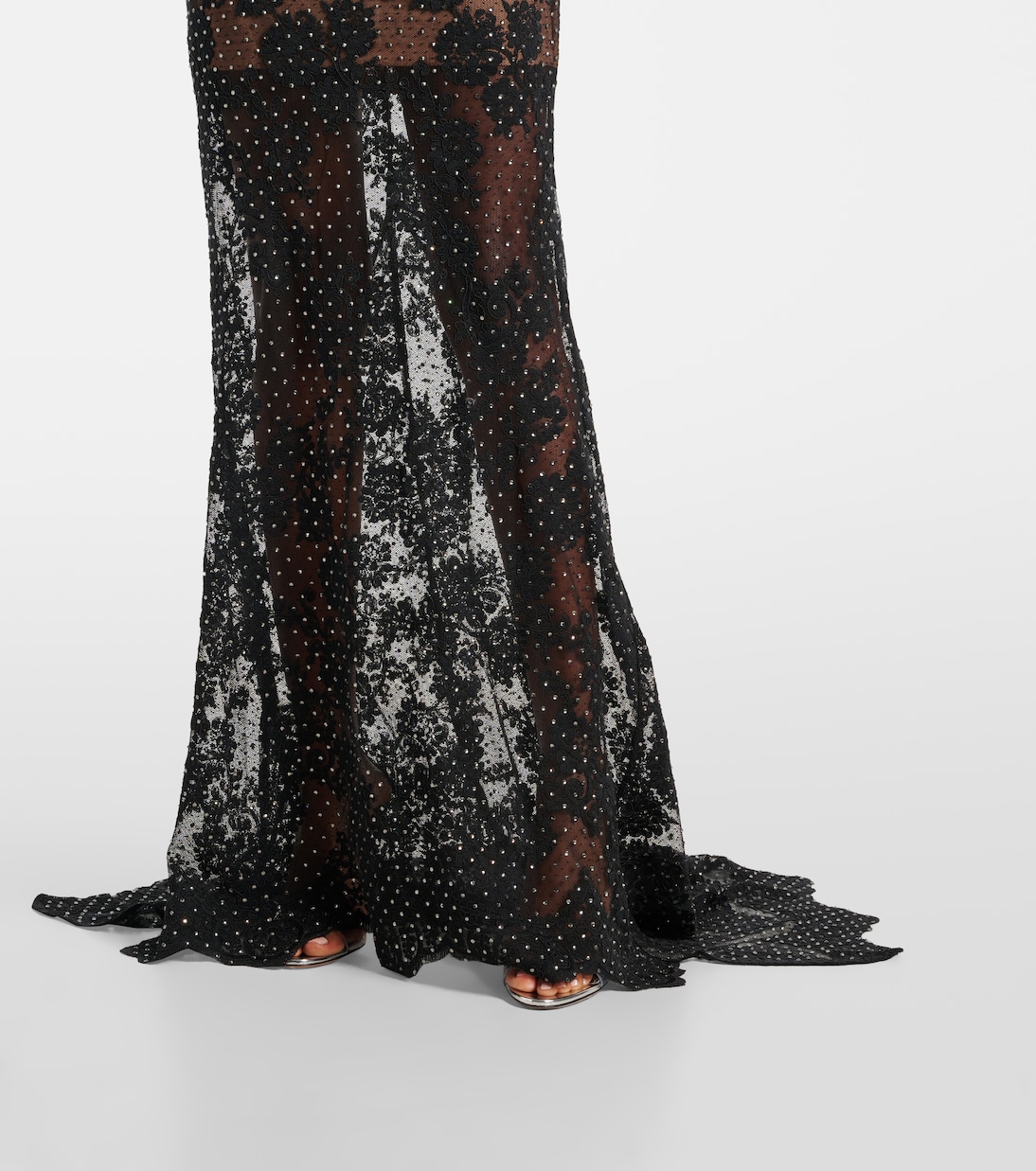 Embellished sheer lace gown | Self-Portrait
