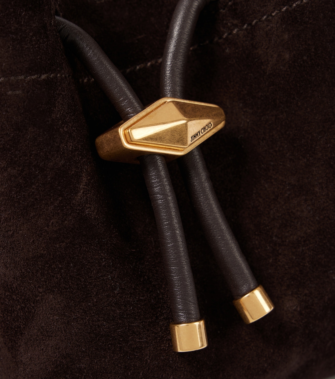 Bon Bon Small suede bucket bag | Jimmy Choo