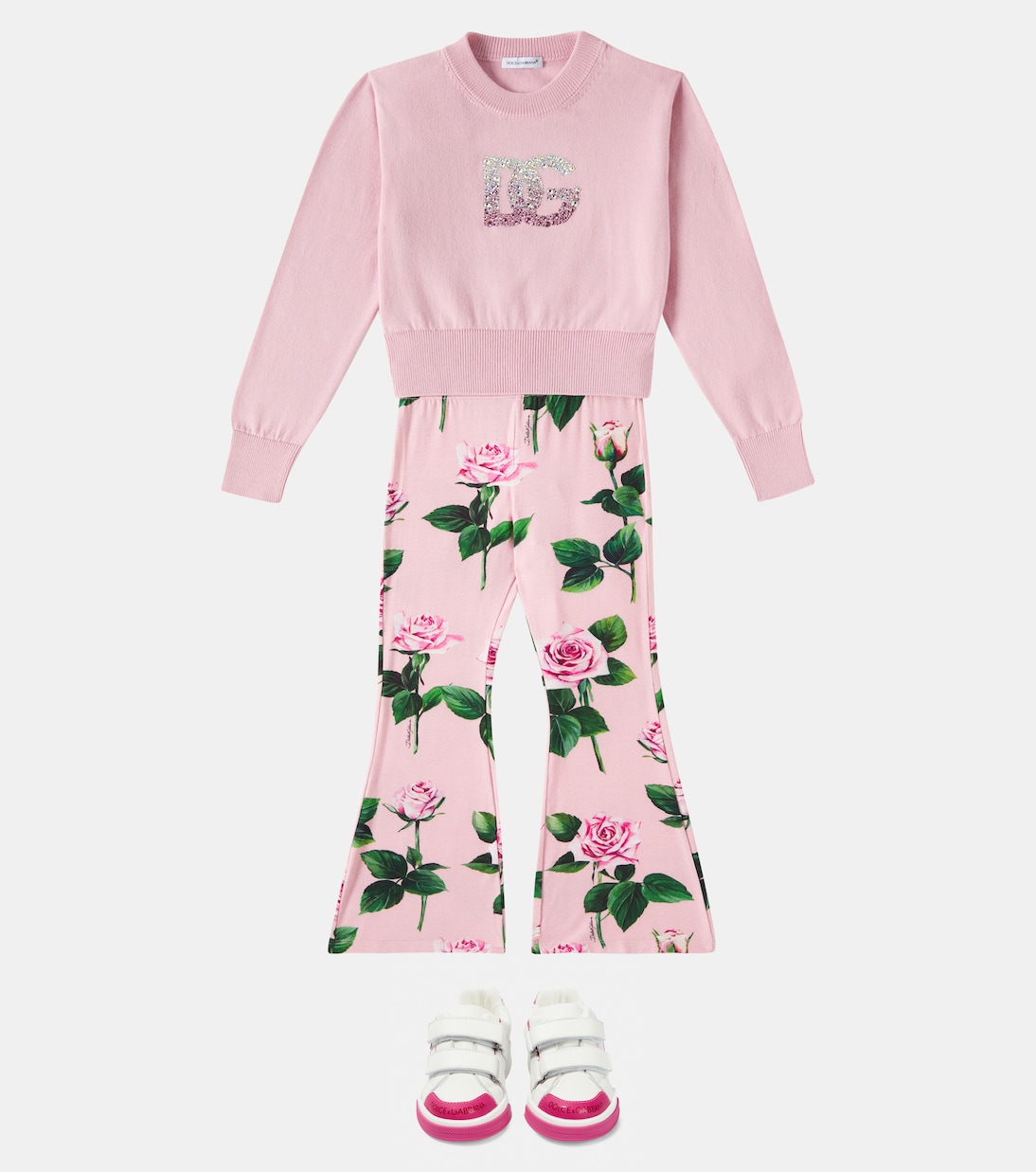 Logo embellished cotton sweater | Dolce&Gabbana Kids