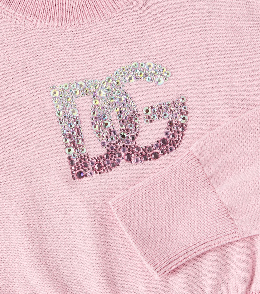 Logo embellished cotton sweater | Dolce&Gabbana Kids